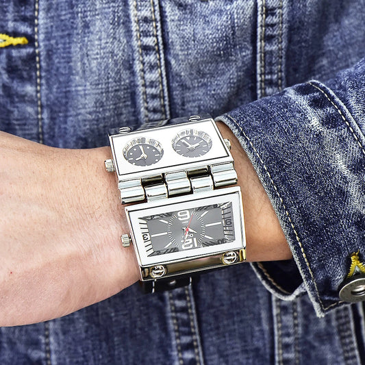 Dual Square Chronograph Watch