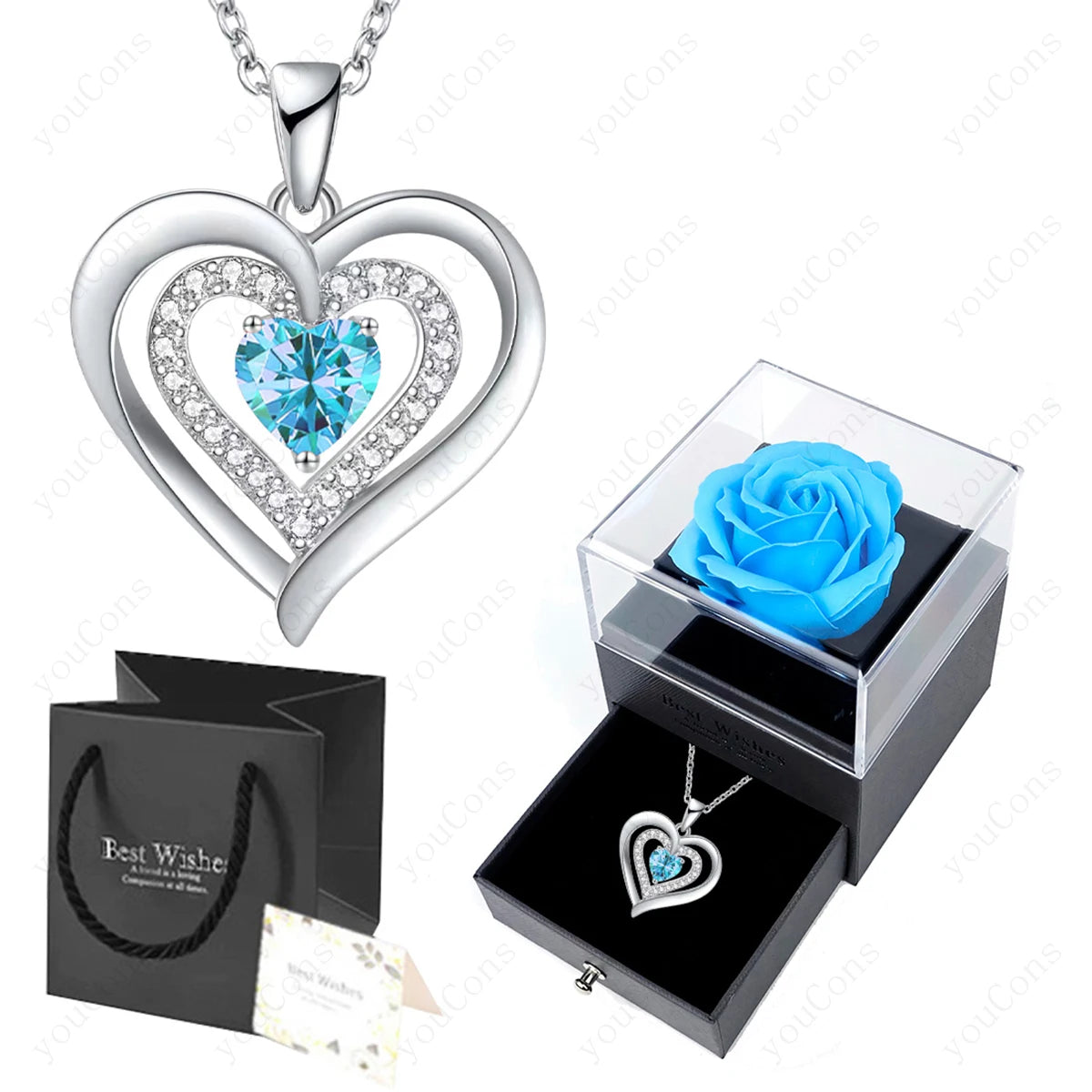 Chelsea Azure Heart Rose