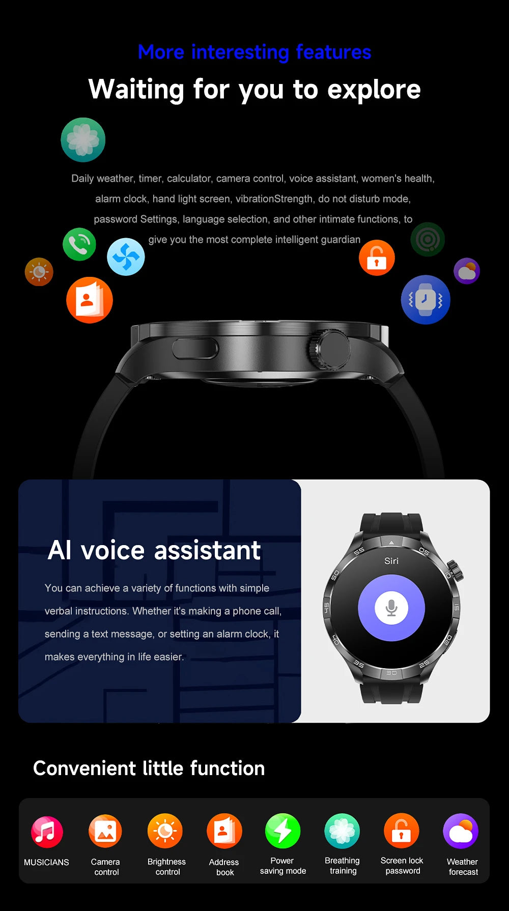 New GT5 Pro AMOLED GPS Smartwatch with NFC & Bluetooth