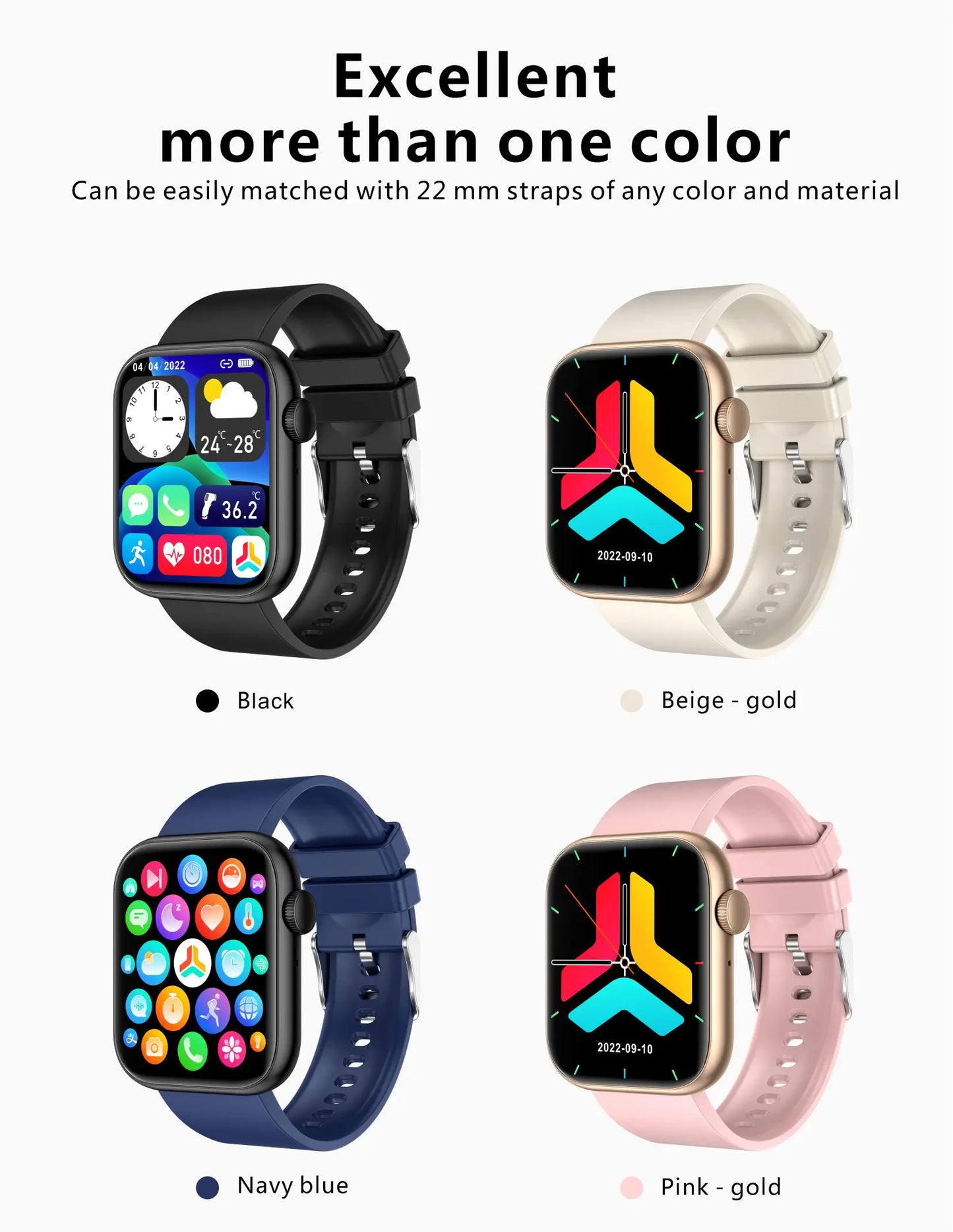 LIGE GT5 Rose Smartwatch