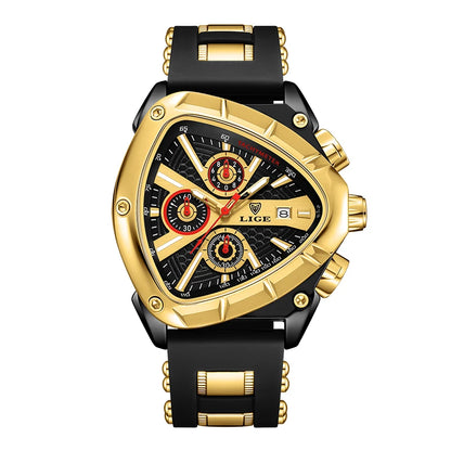 LIGE GT5 Chronograph Rose Gold Sports Watch