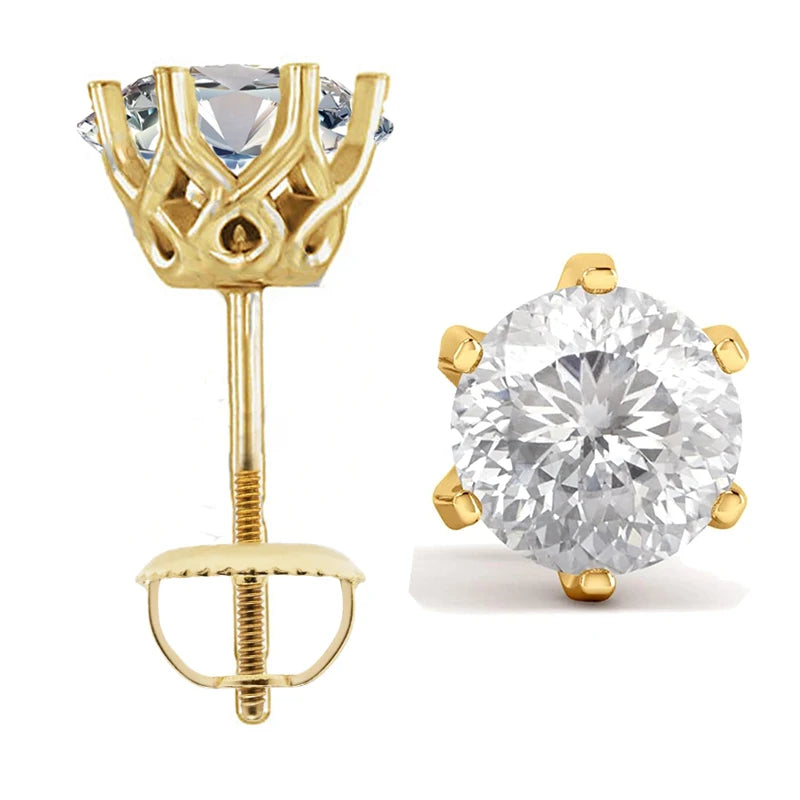Regent Moissanite Crown Studs