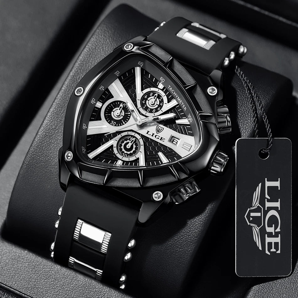 LIGE GT5 Chronograph Rose Gold Sports Watch
