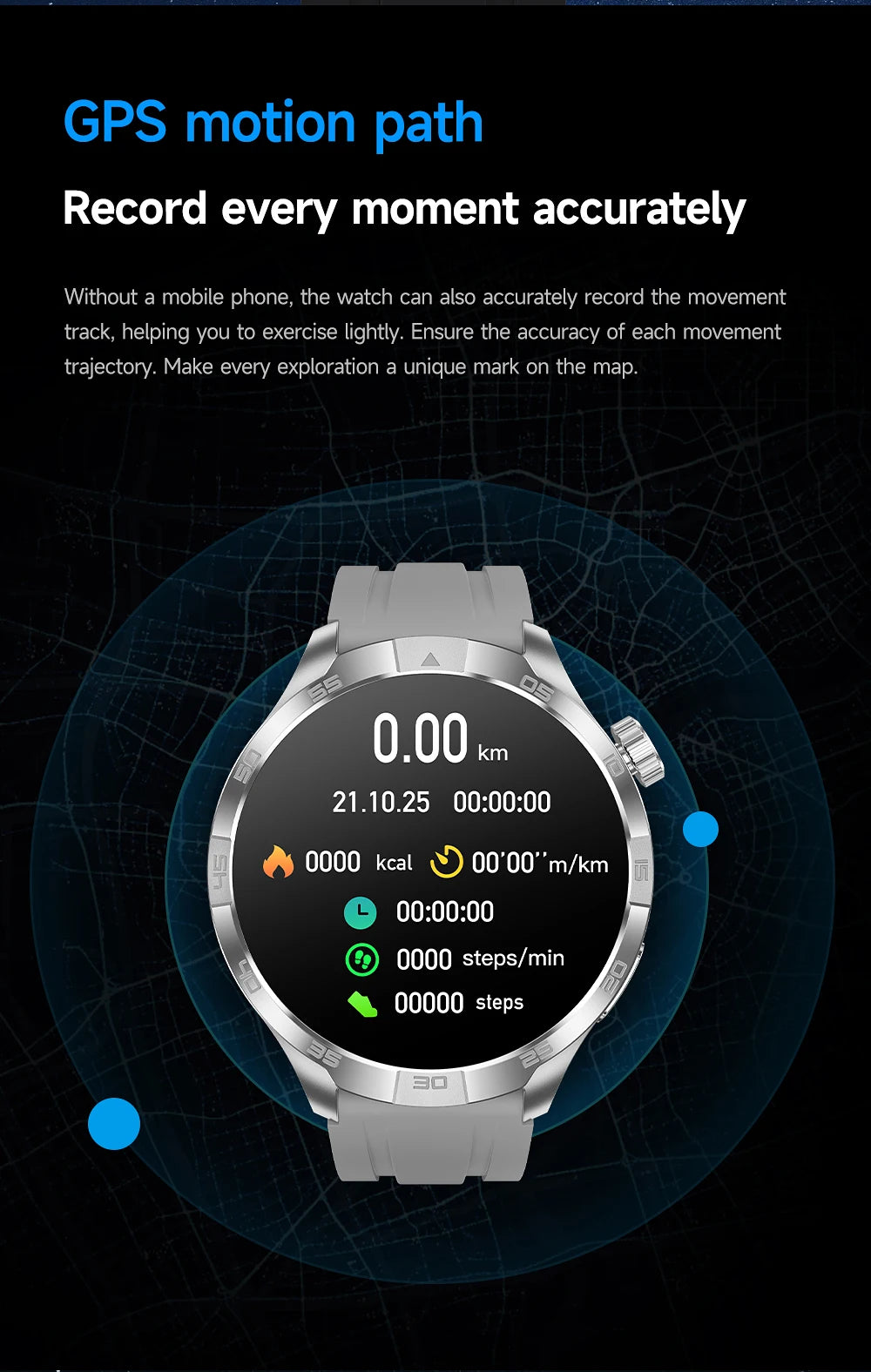 New GT5 Pro AMOLED GPS Smartwatch with NFC & Bluetooth