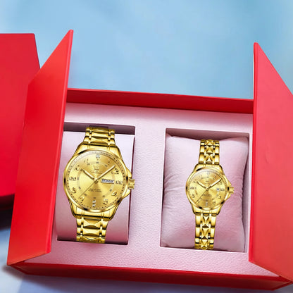 The Belgravia Gold Couple Watch Set