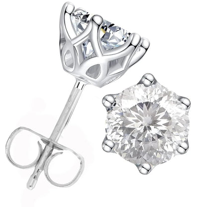 Regent Moissanite Crown Studs