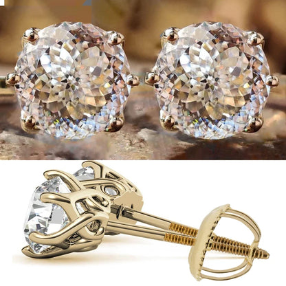 Regent Moissanite Crown Studs