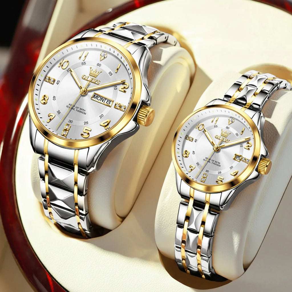 The Belgravia Gold Couple Watch Set