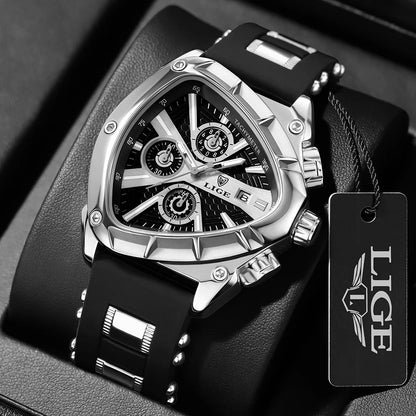 LIGE GT5 Chronograph Rose Gold Sports Watch
