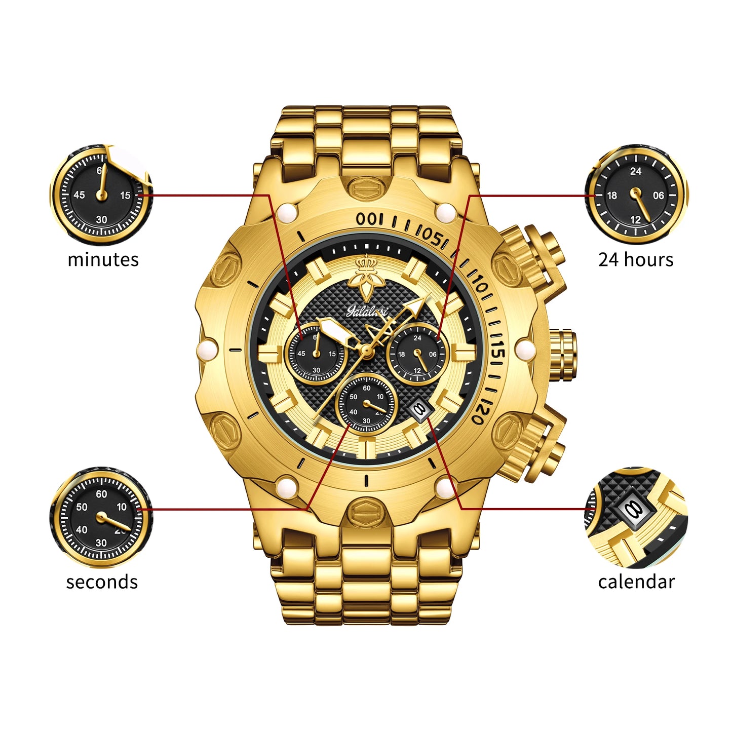 Royal Chrono Gold – Luxury Men’s Chronograph Watch