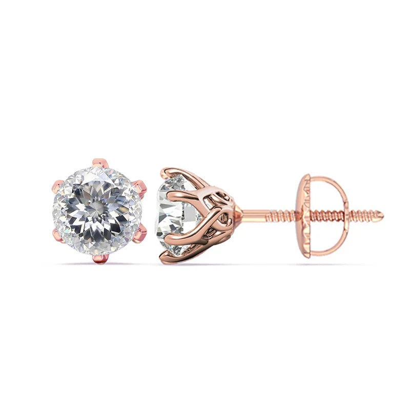 Regent Moissanite Crown Studs