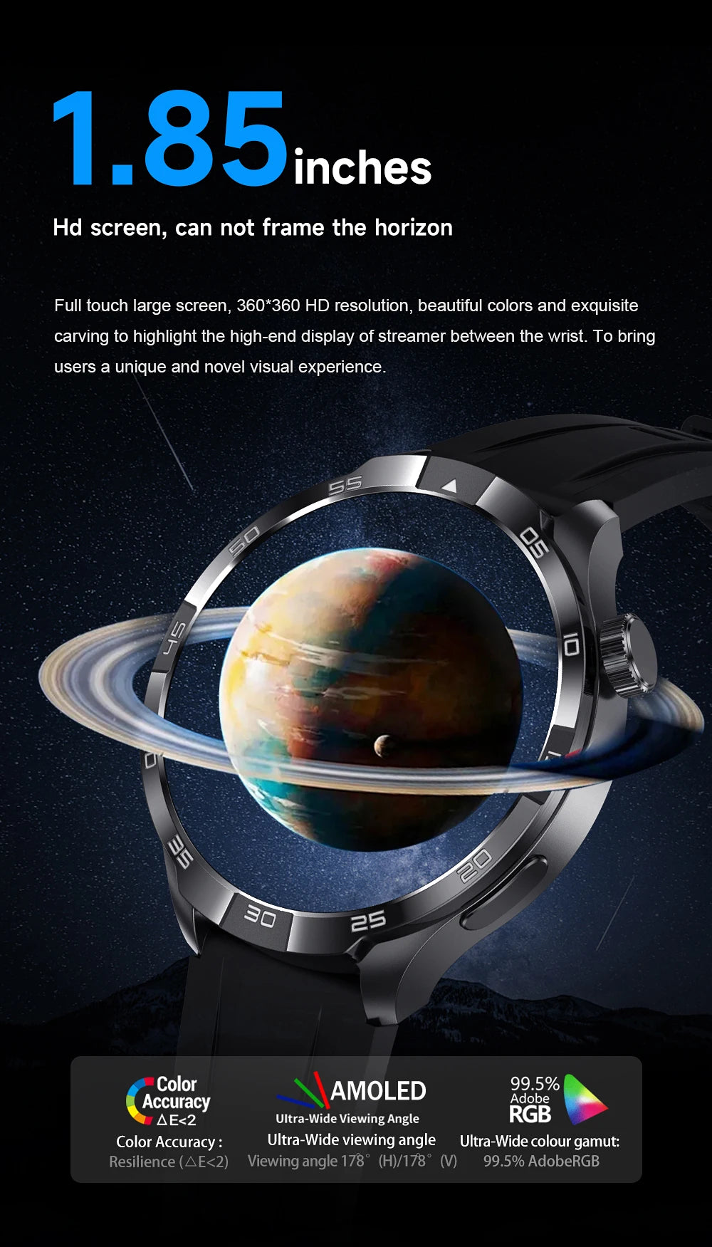 New GT5 Pro AMOLED GPS Smartwatch with NFC & Bluetooth