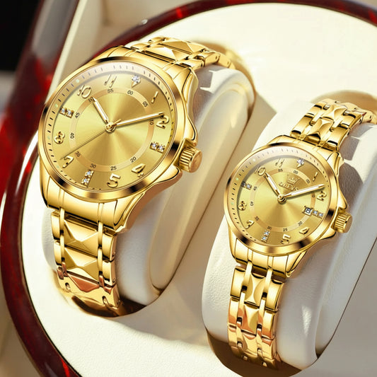 The Belgravia Gold Couple Watch Set