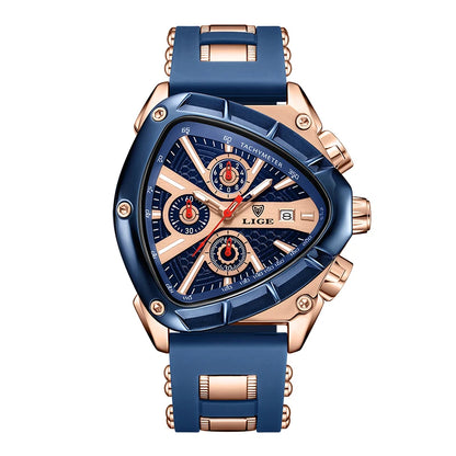LIGE GT5 Chronograph Rose Gold Sports Watch