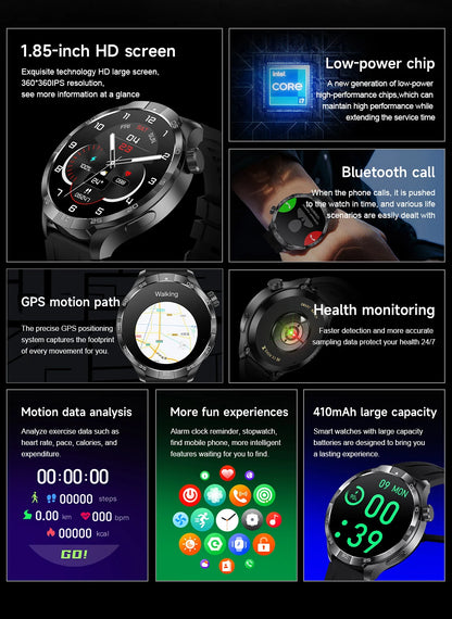 New GT5 Pro AMOLED GPS Smartwatch with NFC & Bluetooth