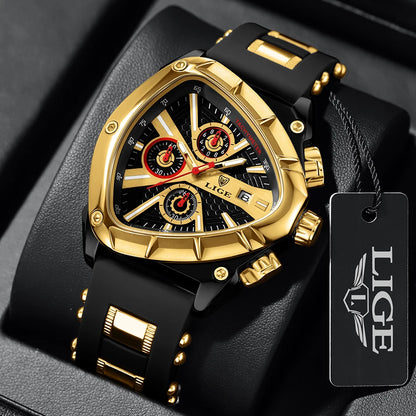 LIGE GT5 Chronograph Rose Gold Sports Watch