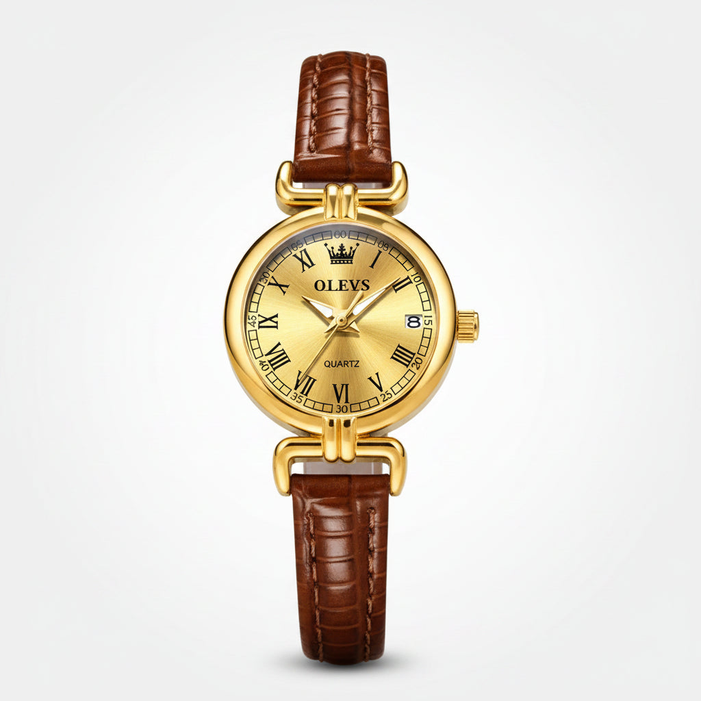 Belgravia Coffee Gold Leather