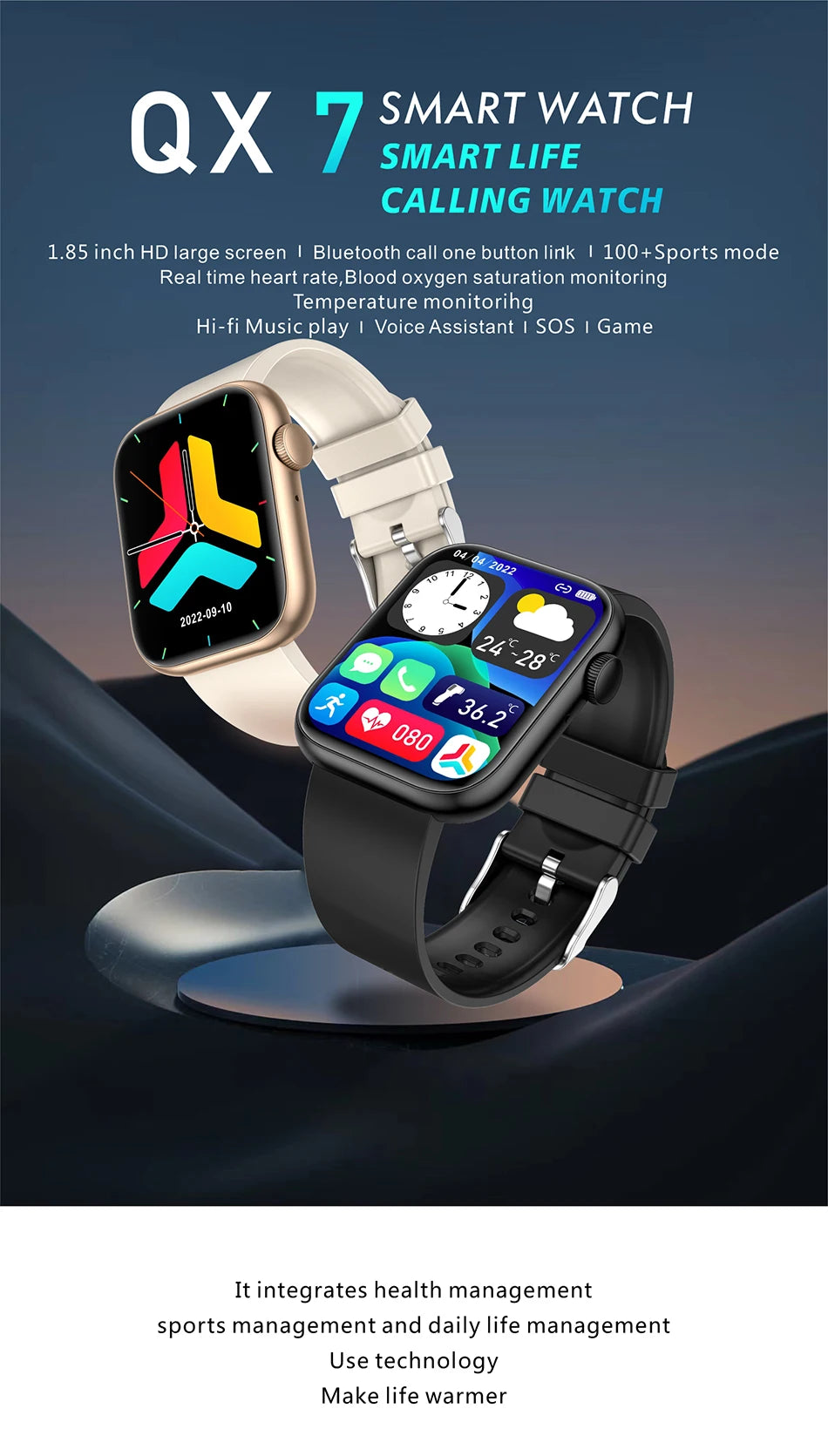 LIGE GT5 Rose Smartwatch