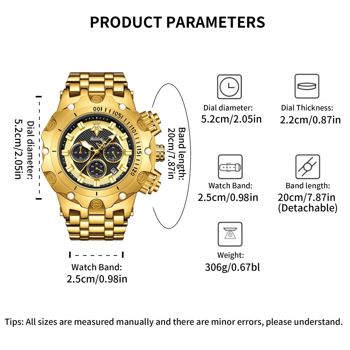 Royal Chrono Gold – Luxury Men’s Chronograph Watch