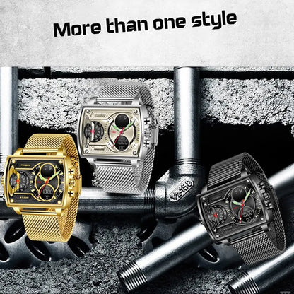 Vanguard Gold Square Chronograph – Men’s Luxury Chronograph Watch