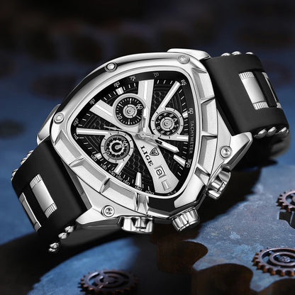 LIGE GT5 Chronograph Rose Gold Sports Watch