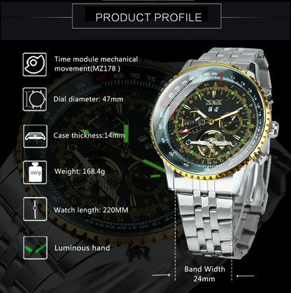 JARAGUAR PRO 360 Mechanical Skeleton Watch