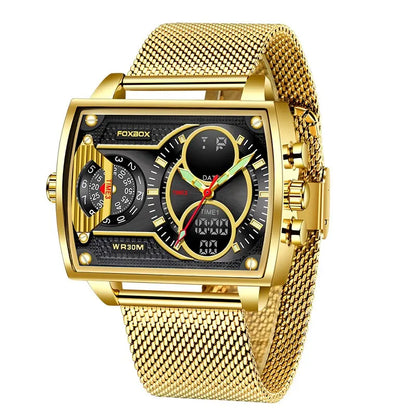 Vanguard Gold Square Chronograph – Men’s Luxury Chronograph Watch