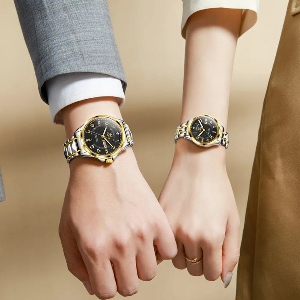 The Belgravia Gold Couple Watch Set