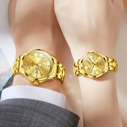 The Belgravia Gold Couple Watch Set