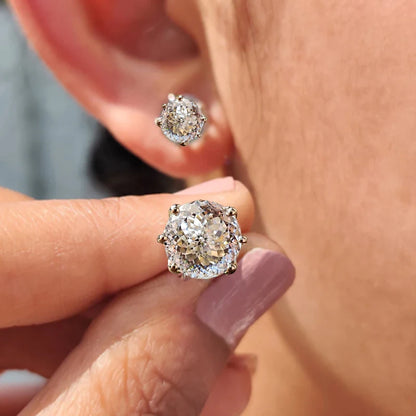 Regent Moissanite Crown Studs