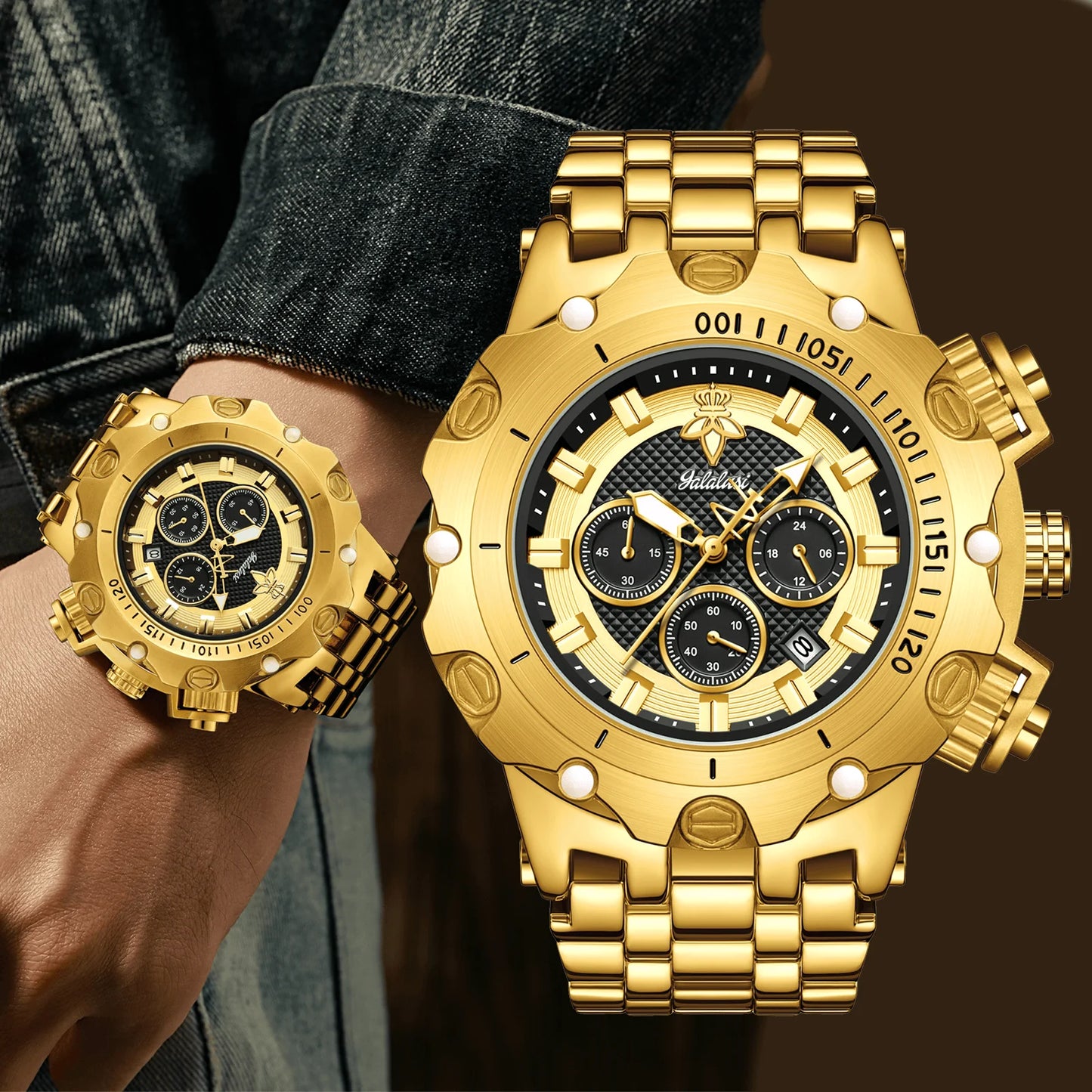 Royal Chrono Gold – Luxury Men’s Chronograph Watch