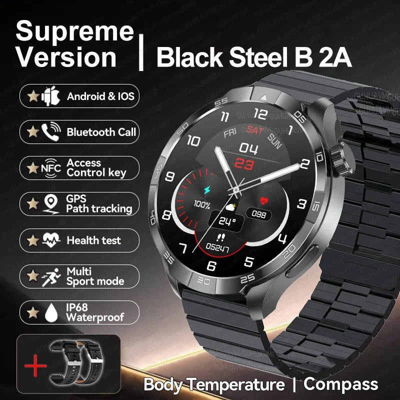 New GT5 Pro AMOLED GPS Smartwatch with NFC & Bluetooth